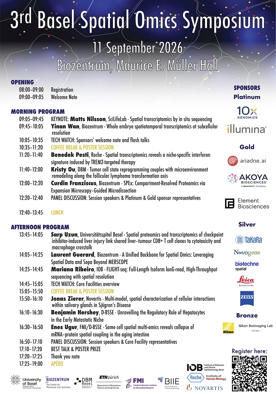 Registration is open - Basel Spatial Omics Symposium